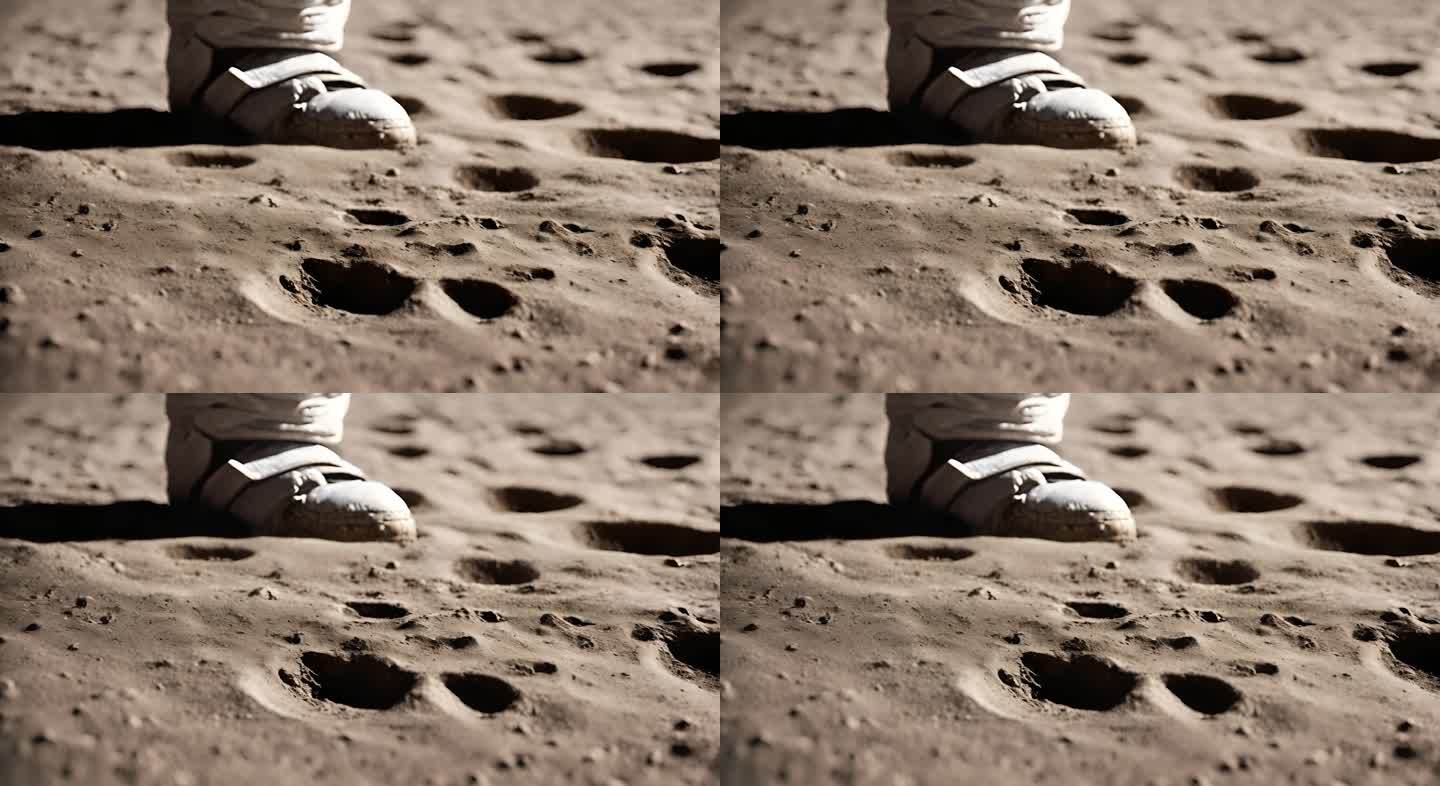 宇航员 月球 登月 脚印