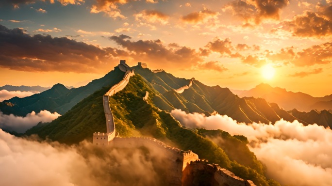 中国山河长城黄河唯美大气震撼风景