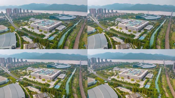 杭州_华为全球培训中心航拍延时