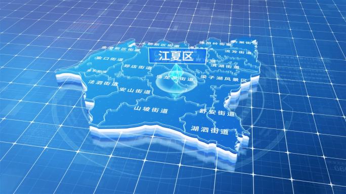 江夏区蓝色三维科技区位地图