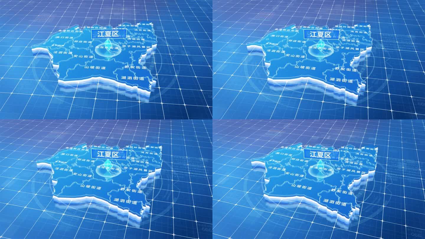 江夏区蓝色三维科技区位地图