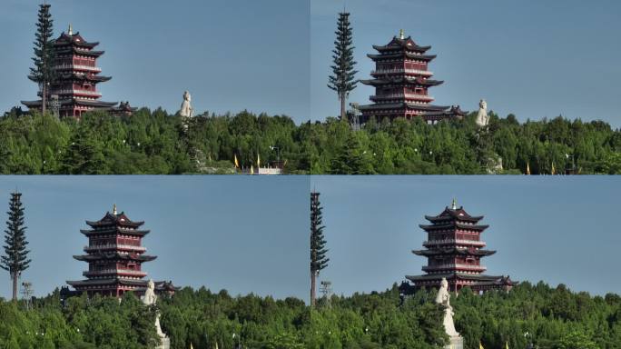 铜川旅游药王山铜川地标景点药王山雕像