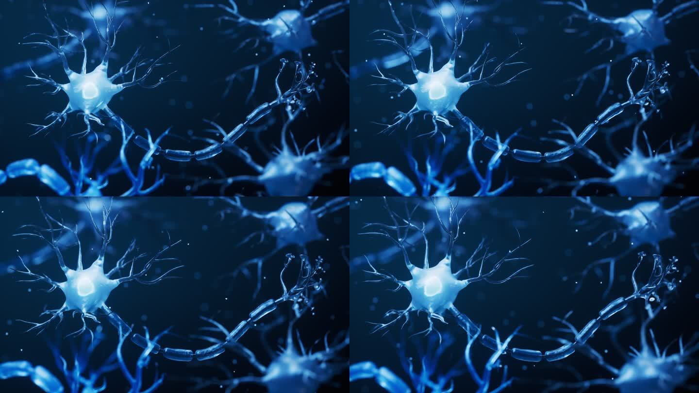 神经元细胞生物健康概念三维渲染