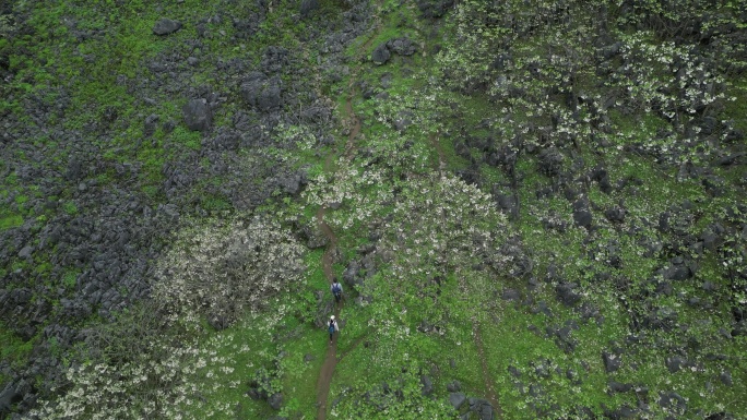 自然风光徒步旅行风景人物