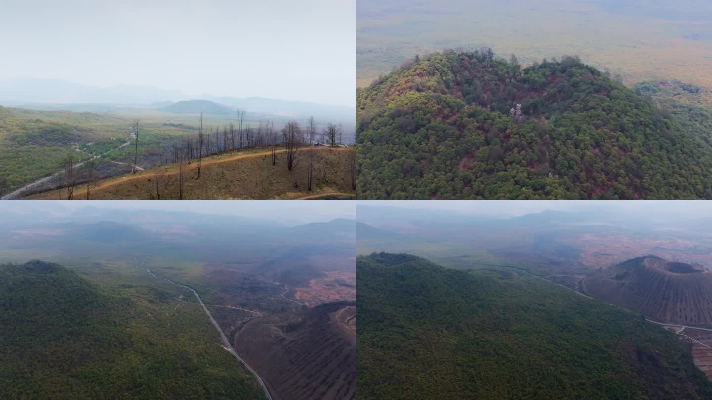 腾冲火山公园航拍4k