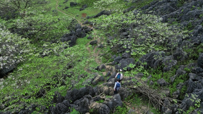 自然风光徒步旅行风景人物