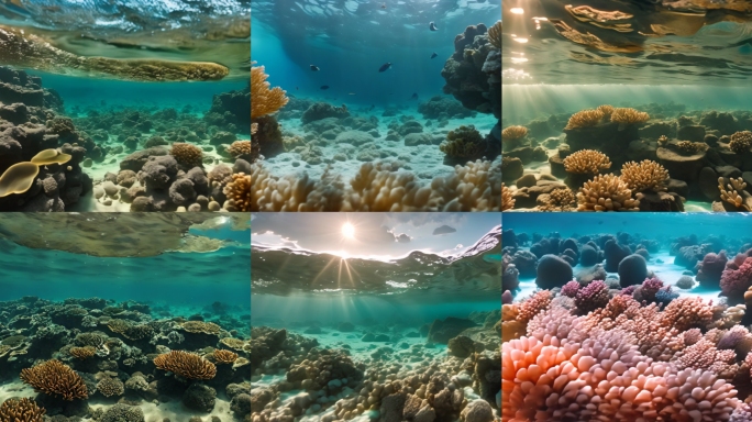 海底世界浅海珊瑚4K