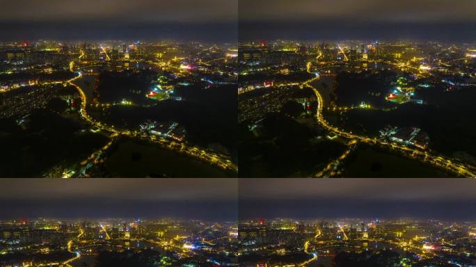 惠州夜景延时航拍