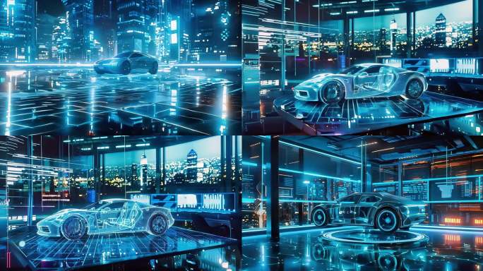 虚拟世界科技新能源汽车片头素材