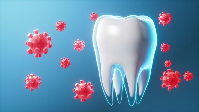 人类牙齿抵御细菌病毒保护牙齿牙齿健康动画