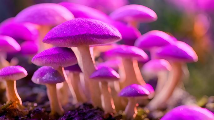 【原创4K】彩色蘑菇唯美真菌拍摄