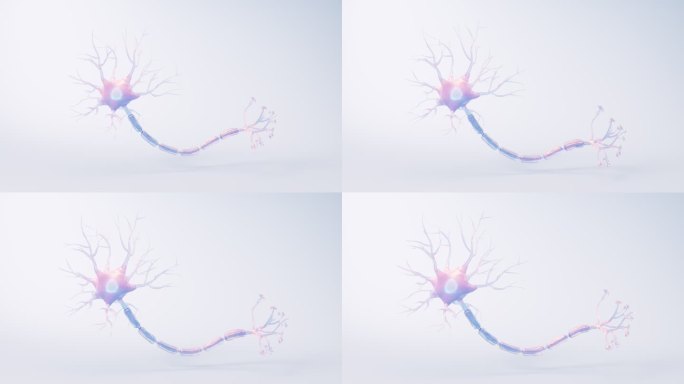 神经元细胞生物健康概念三维渲染