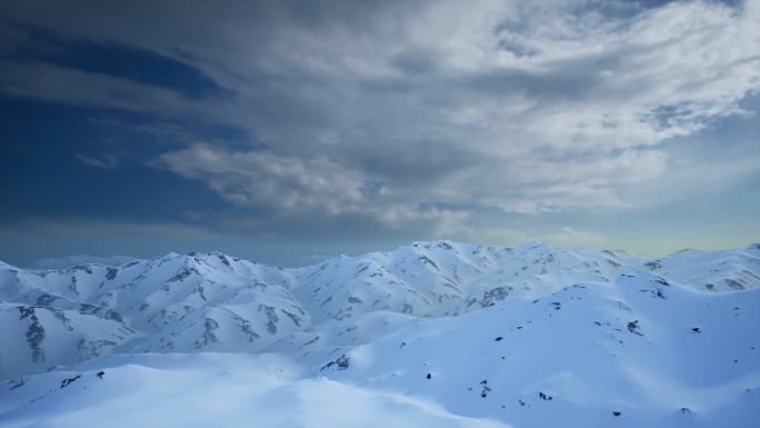 4K雪山茫茫雪原无尽雪地