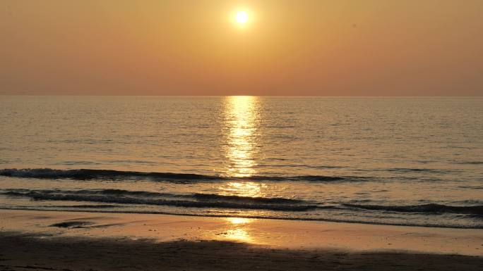 4K实拍海边夕阳