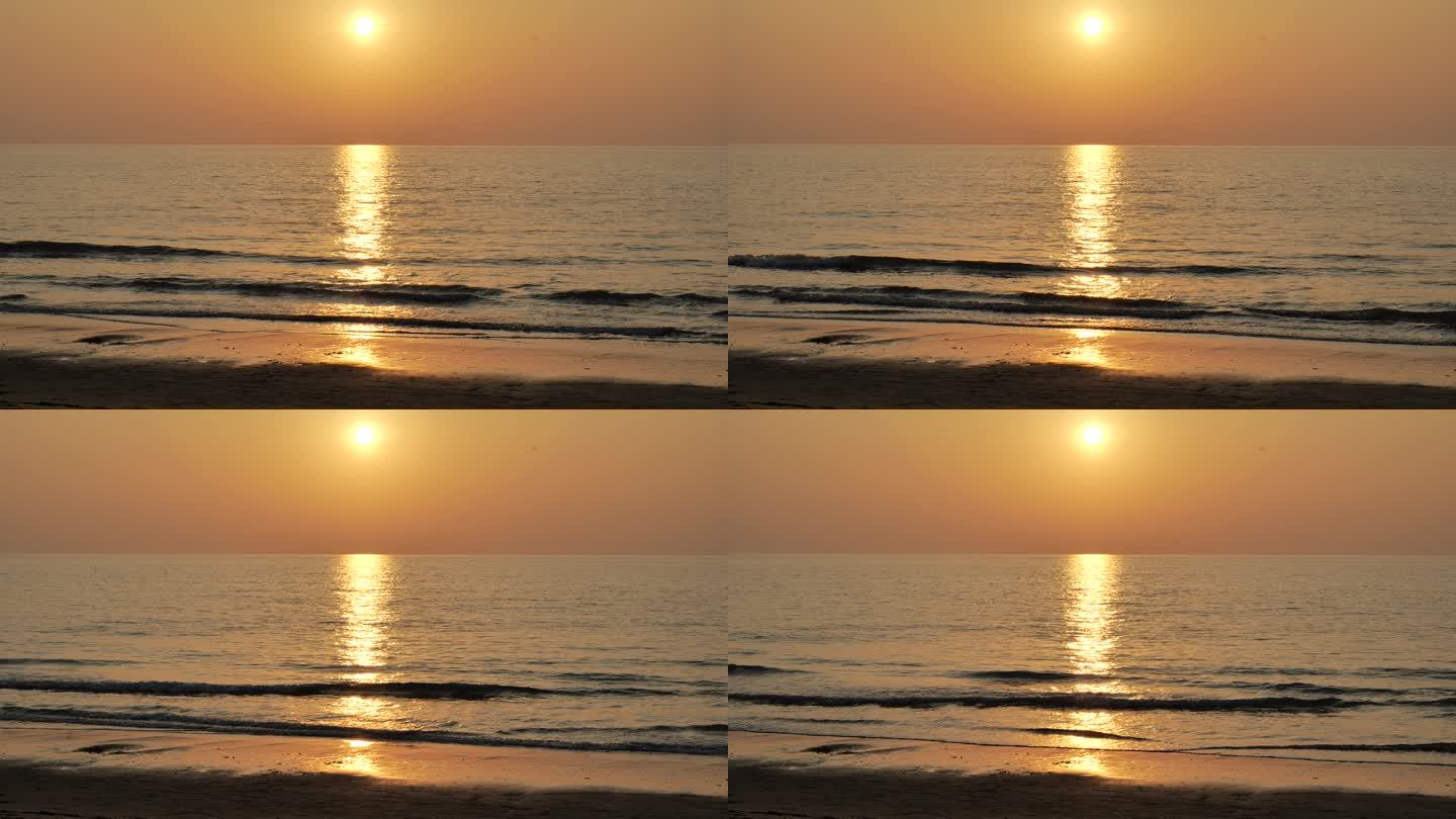 4K实拍海边夕阳