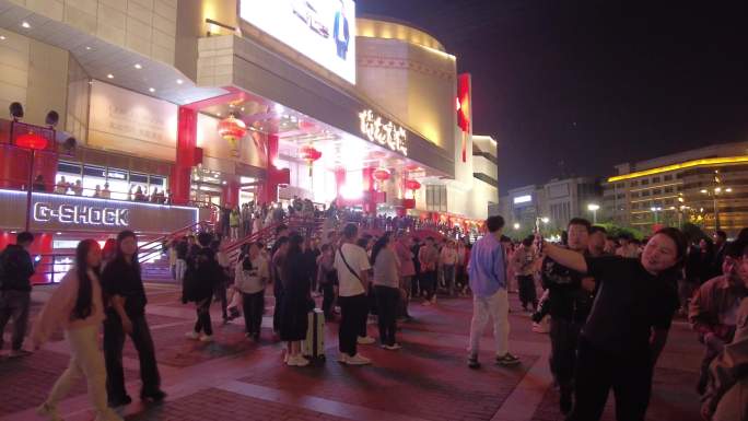 西安夜景人文人间烟火都市夜生活休闲时光