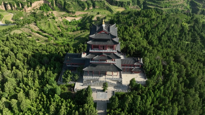 铜川旅游药王山铜川地标景点药王山雕像