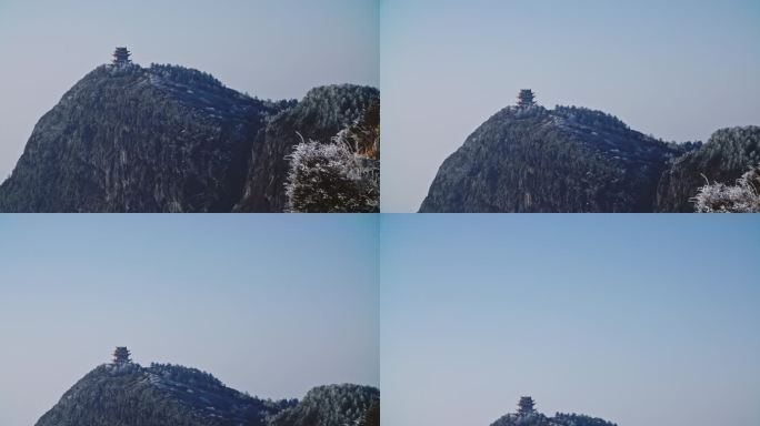 峨眉山金顶 雪景 峨眉山日出