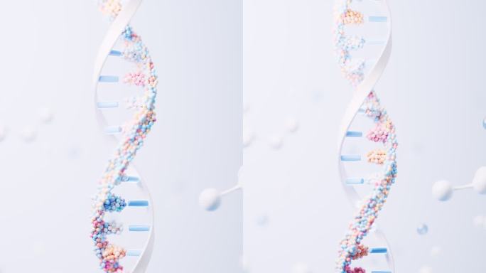 生物科技概念DNA基因3D渲染