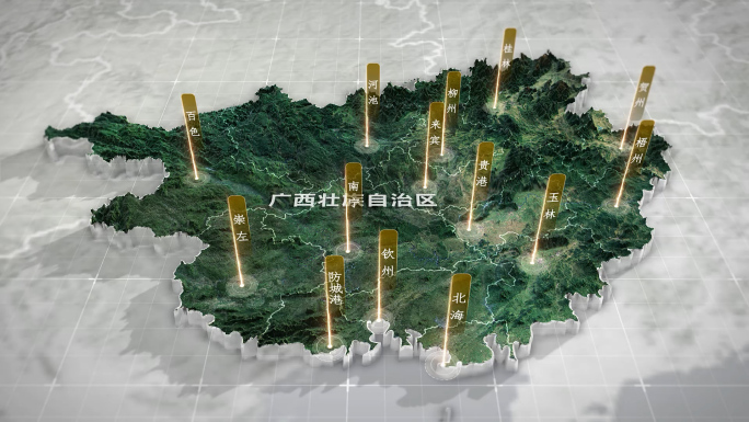广西地图三维3d
