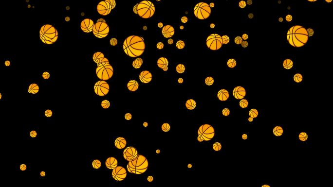 篮球运动球类元素带通道粒子掉落
