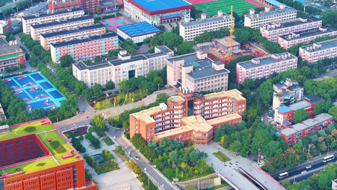 湖南工商大学航拍校园风景风光学校大学素材