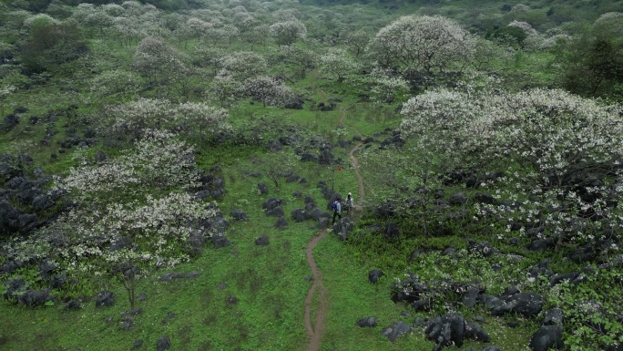 自然风光徒步旅行风景人物