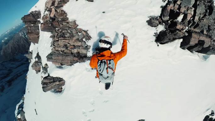 雪山攀登第三视角