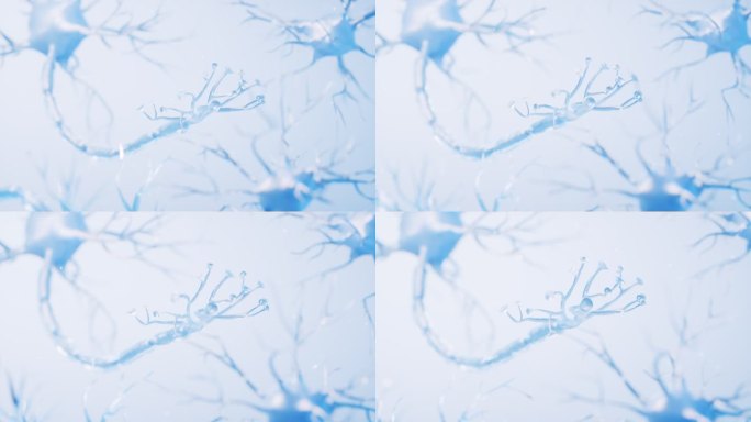 神经元细胞生物健康概念三维渲染