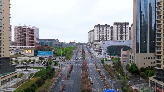 贵州清镇 航拍 城市建设 白马大道 1