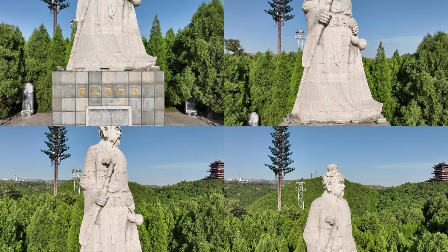 铜川旅游药王山铜川地标景点药王山雕像