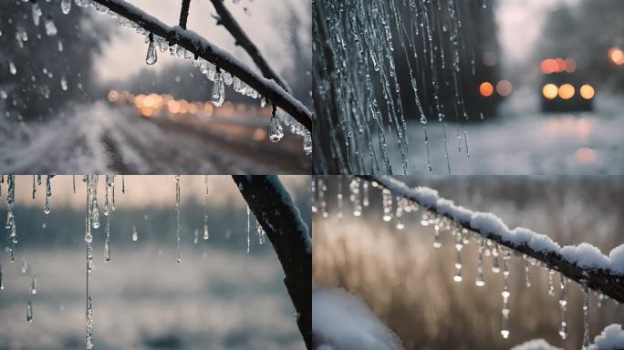 冬天雪景唯美镜头