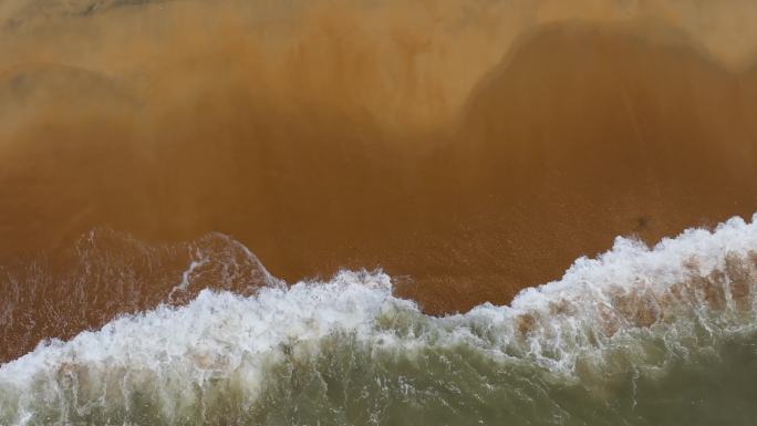 海南海岸线沙滩海浪海洋升格视频