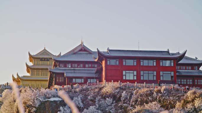 峨眉山金顶雪景