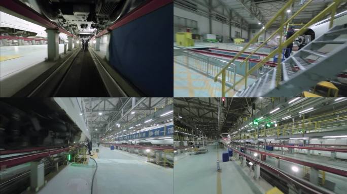 高铁检修穿越机拍摄