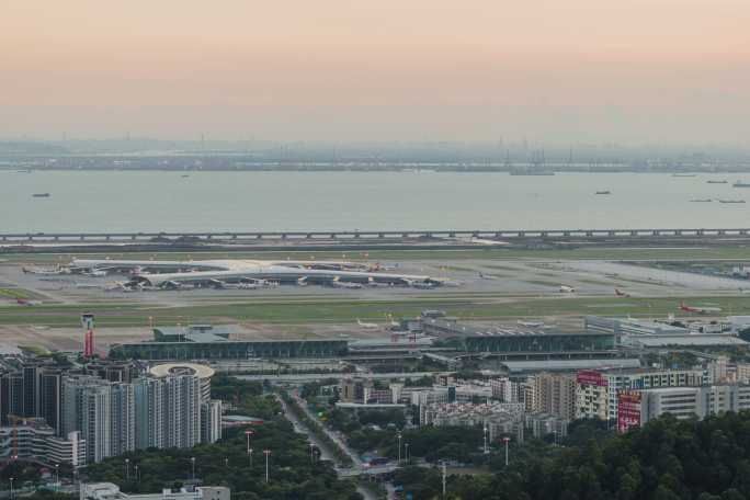 深圳机场卫星厅和东枢纽工地延时摄影