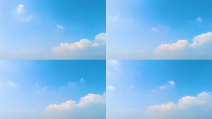 蓝天白云云朵飘飘延时风景视频素材40