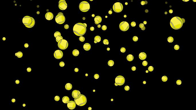 网球运动球类元素带通道粒子掉落