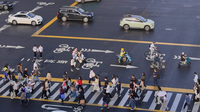 十字路口交通人流车流合集