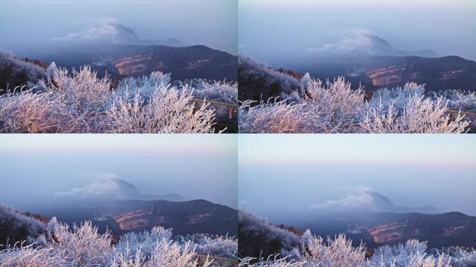 峨眉山金顶 雪景 峨眉山日出