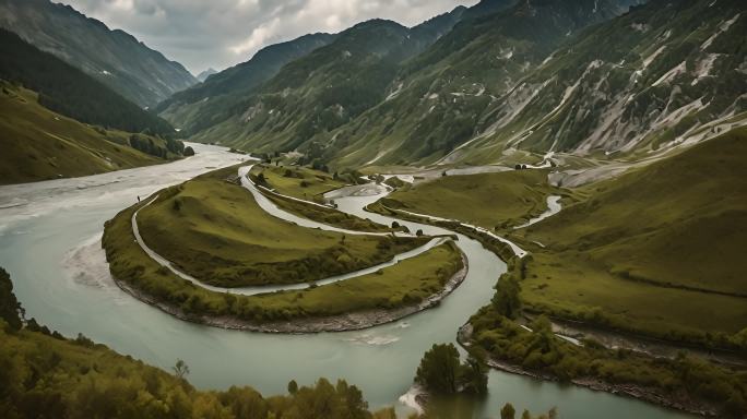 河水泛滥河流洪水