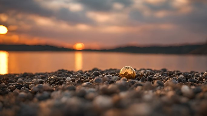 夕阳下的大美河山