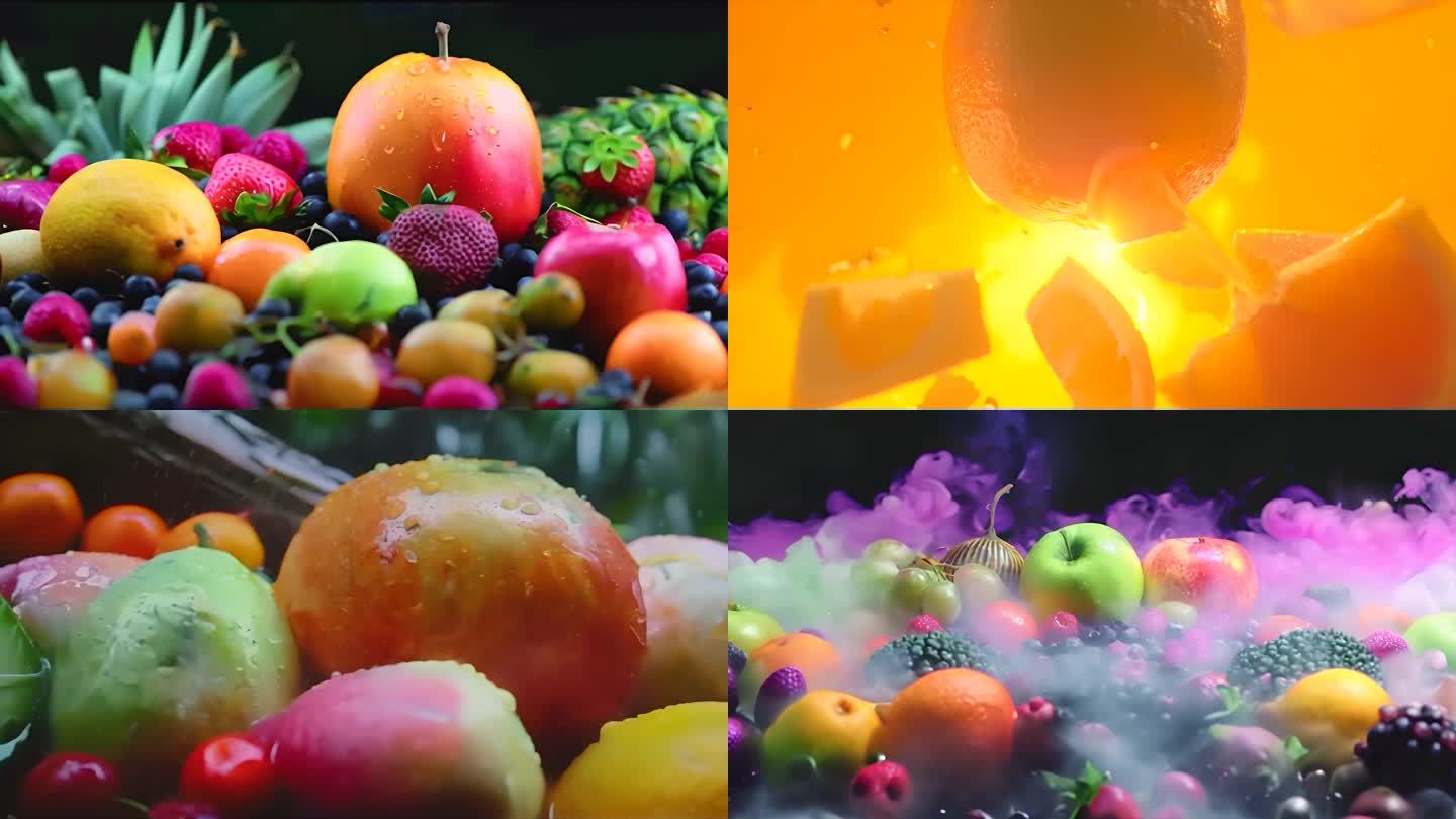 各种新鲜水果慢镜头特写唯美素材原创4