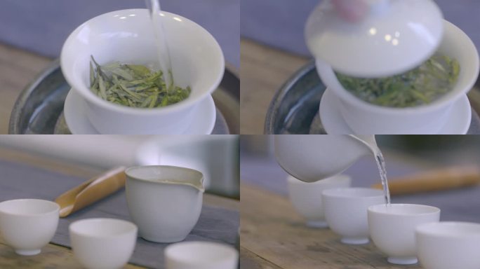 4k-功夫茶茶叶绿茶茶道泡茶意境茶文化