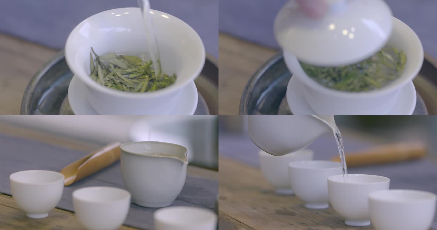 4k-功夫茶茶叶绿茶茶道泡茶意境茶文化