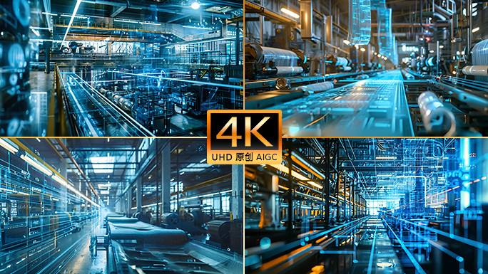 数字化工业4.0超级工厂 全自动生产车间