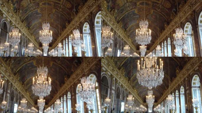 凡尔赛宫水晶灯空镜