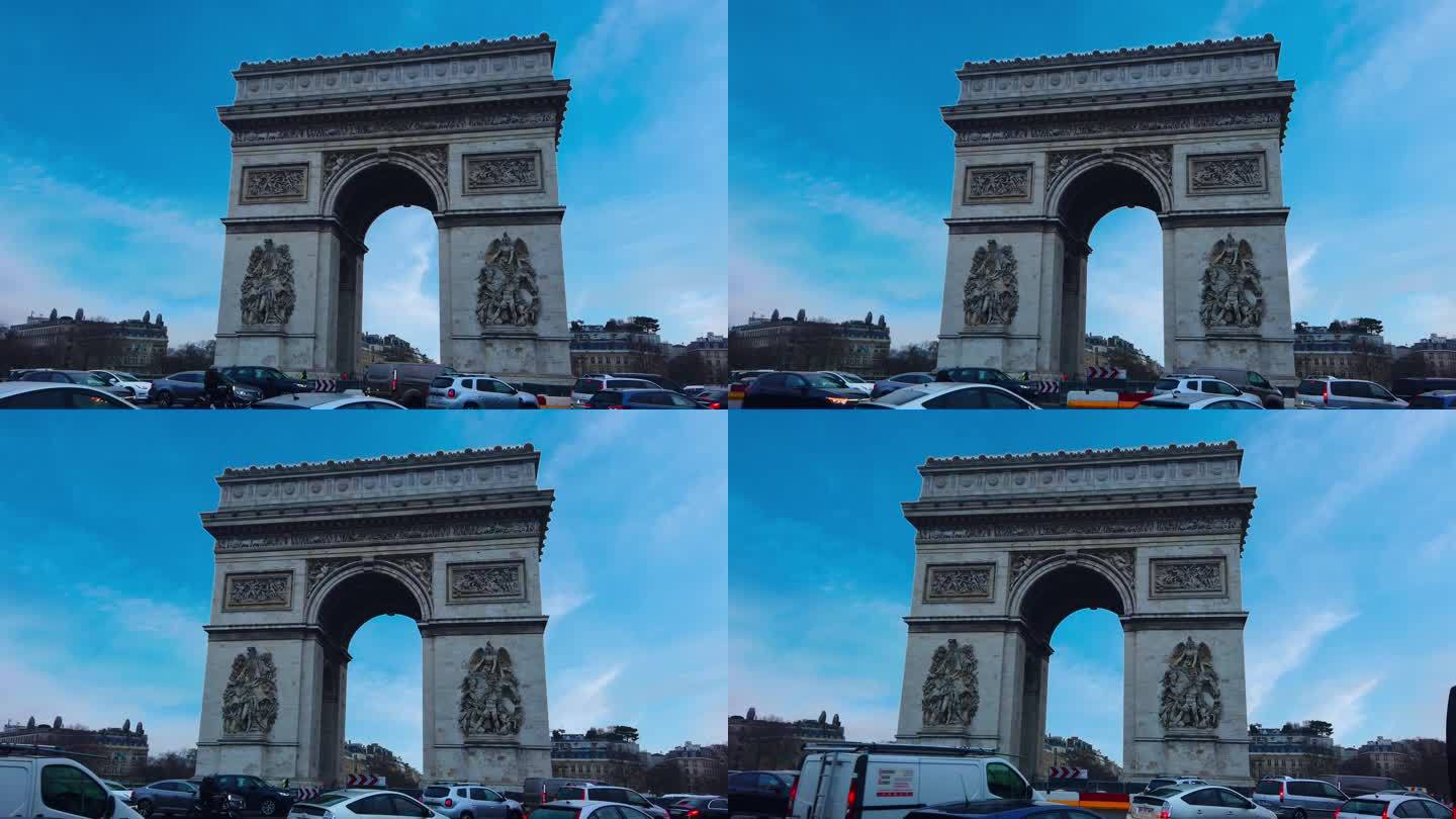 蓝天下的凯旋门 法国—巴黎