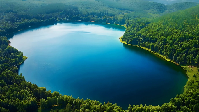 高原雪山湖泊-自然生态美景