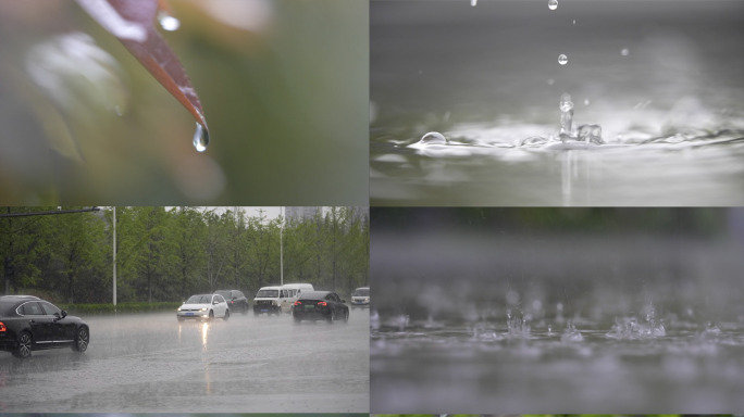 大雨磅薄雷雨天气实拍